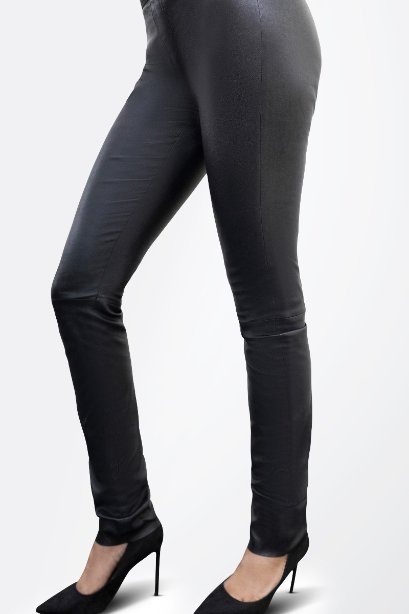 Leather Tights - High-quality leather, form-fitting, trendy fashion item.