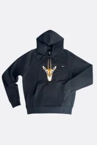 gazelle emb hoodie black