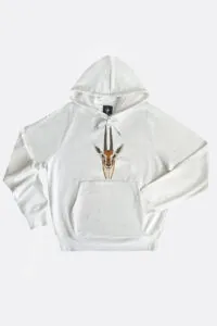 gazelle emb hoodie white